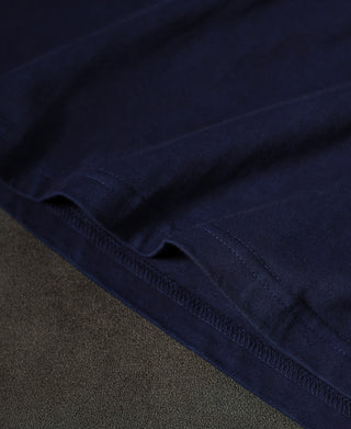 Indigo-Dyed Cotton-Jersey Long Sleeve Pocket T-Shirt