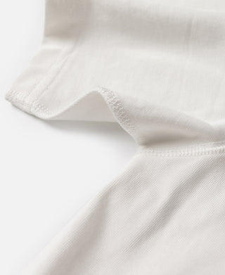 Kurzarm-Henley-T-Shirt aus 10,6 Unzen Baumwolle – Weiß
