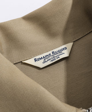 1950s Zip Up Campus Sport Jacket - Khaki