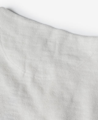 Side Closing Short Sleeve Henley T-Shirt - White