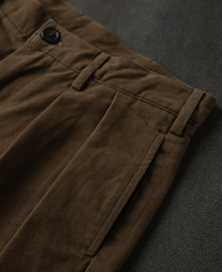 pocket detail of Classic Fit Two-pleated Chino - Brown