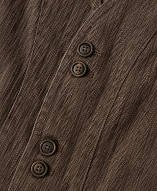 1930s Herringbone Tailored Waistcoat