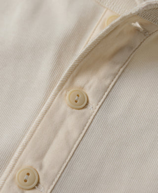 Vintage Langarm-Henley-Shirt - Aprikose