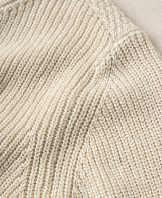 Rib & Seed-Stitch US Cotton Knit Sweater