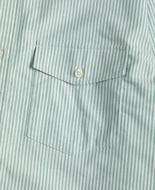 Lot 219 Button Down Oxford Shirt - Green Stripe
