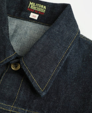 Collar Detail of Denim Jacket
