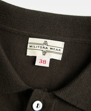 Lot 925 High-Twist Cotton Knit Polo - Coffee