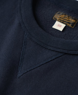 Lot 122 1940s Plain Set-in Crewneck Sweatshirt - Navy