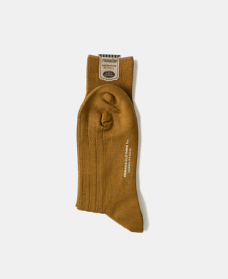 1950s Ribbed Dress Socks - Ginger