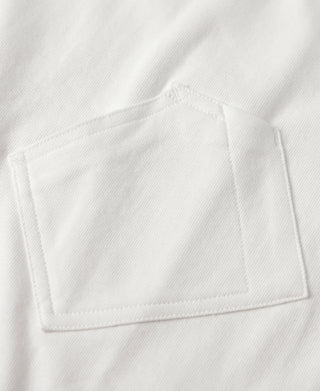 1930's 슬랜티드 포켓 튜블러 티셔츠 - 화이트