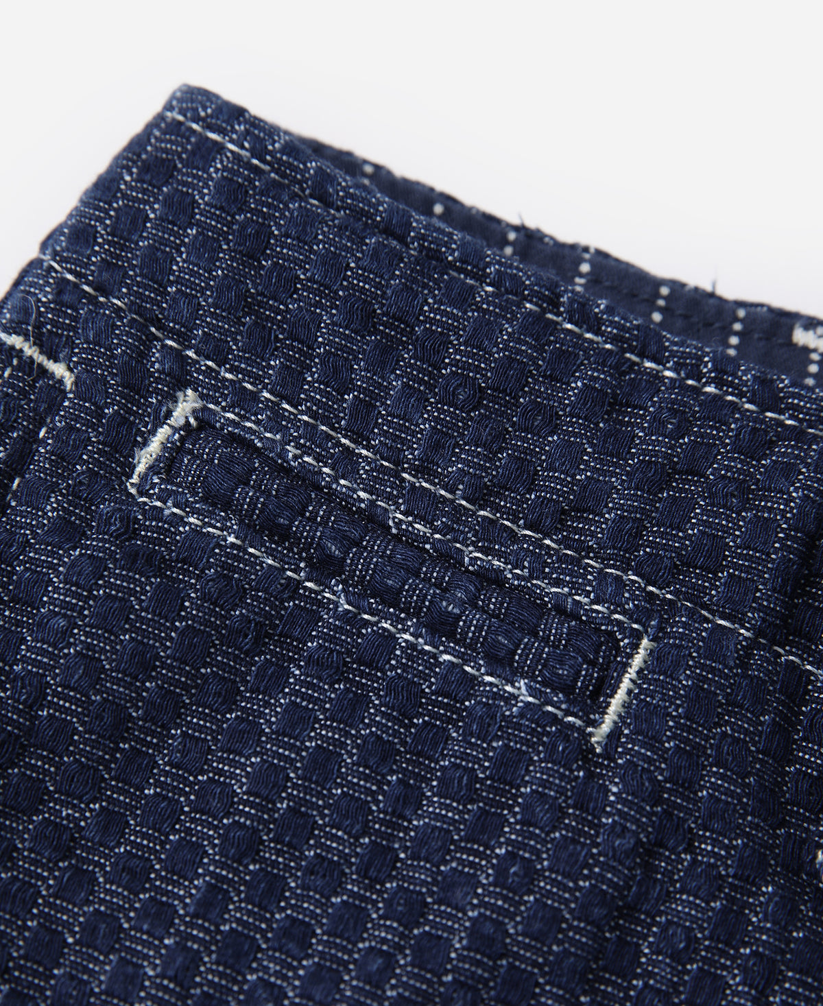 Lot DW7806 Yarn-Dyed Indigo Sashiko Shorts