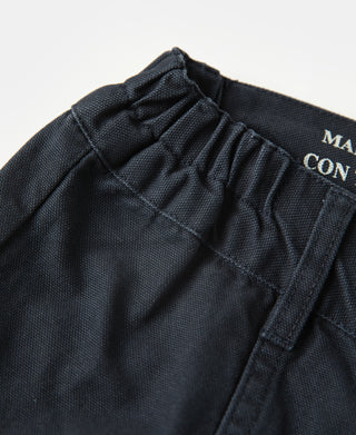 waist detail of M-42 Canvas Cargo Shorts - Navy