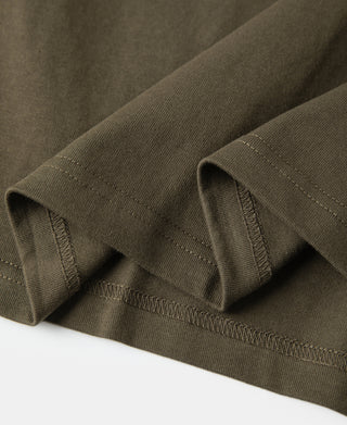Heavyweight Plain Raglan Short Sleeve T-Shirt - Dark Olive