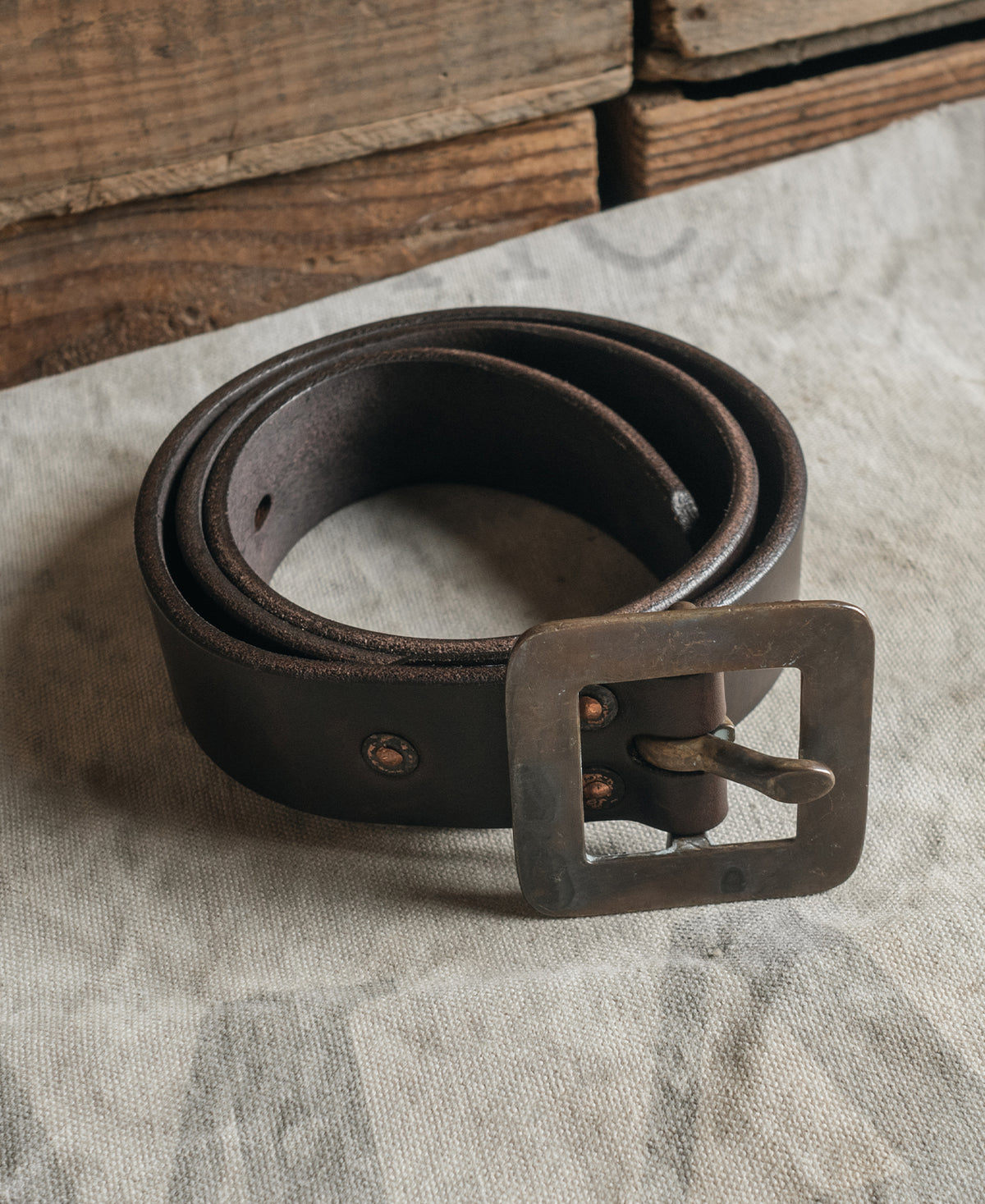 Distressed Wide Leather Belt