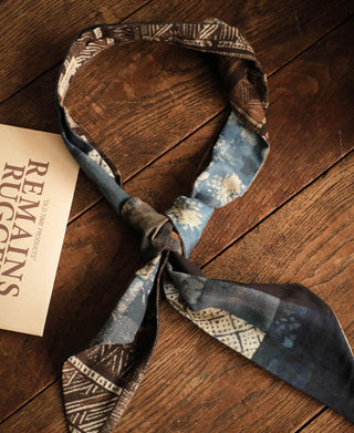Vintage Printed Neck Scarf - Coffee