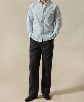 Lot 219 Button Down Oxford Shirt - Green Stripe