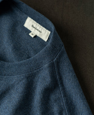 Regular Fit Heavyweight Tubular Jersey T-Shirt - Denim Blue