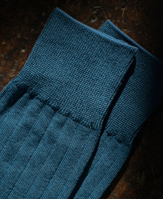 1950s Ribbed Dress Socks - Navy