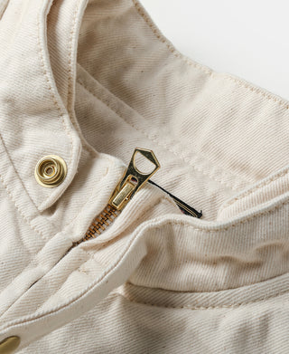 Undyed Selvedge Denim Biker Jacket