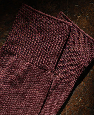 1950s Ribbed Dress Socks - Wine