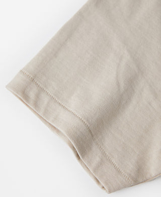 7,4 oz Slub Cotton Loopwheel T-Shirt mit röhrenförmiger Tasche – Aprikose