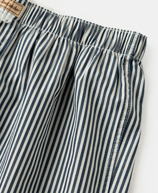 1950s Cotton Boxer Shorts - Blue Stripes