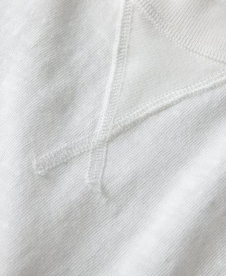 헤비웨이트 코튼 거싯 튜블러 티셔츠 - 화이트 