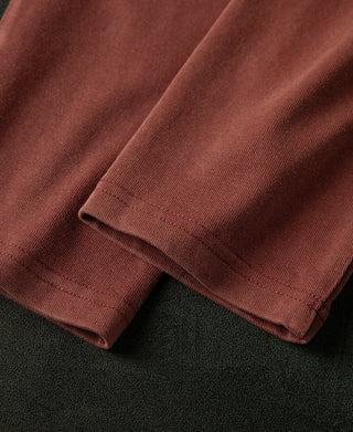 cuff detail of Clay Sun-Washed Cotton Long Sleeve T-Shirt