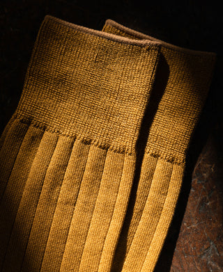 1950s Ribbed Dress Socks - Ginger