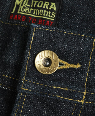 Button Detail of Denim Jeans