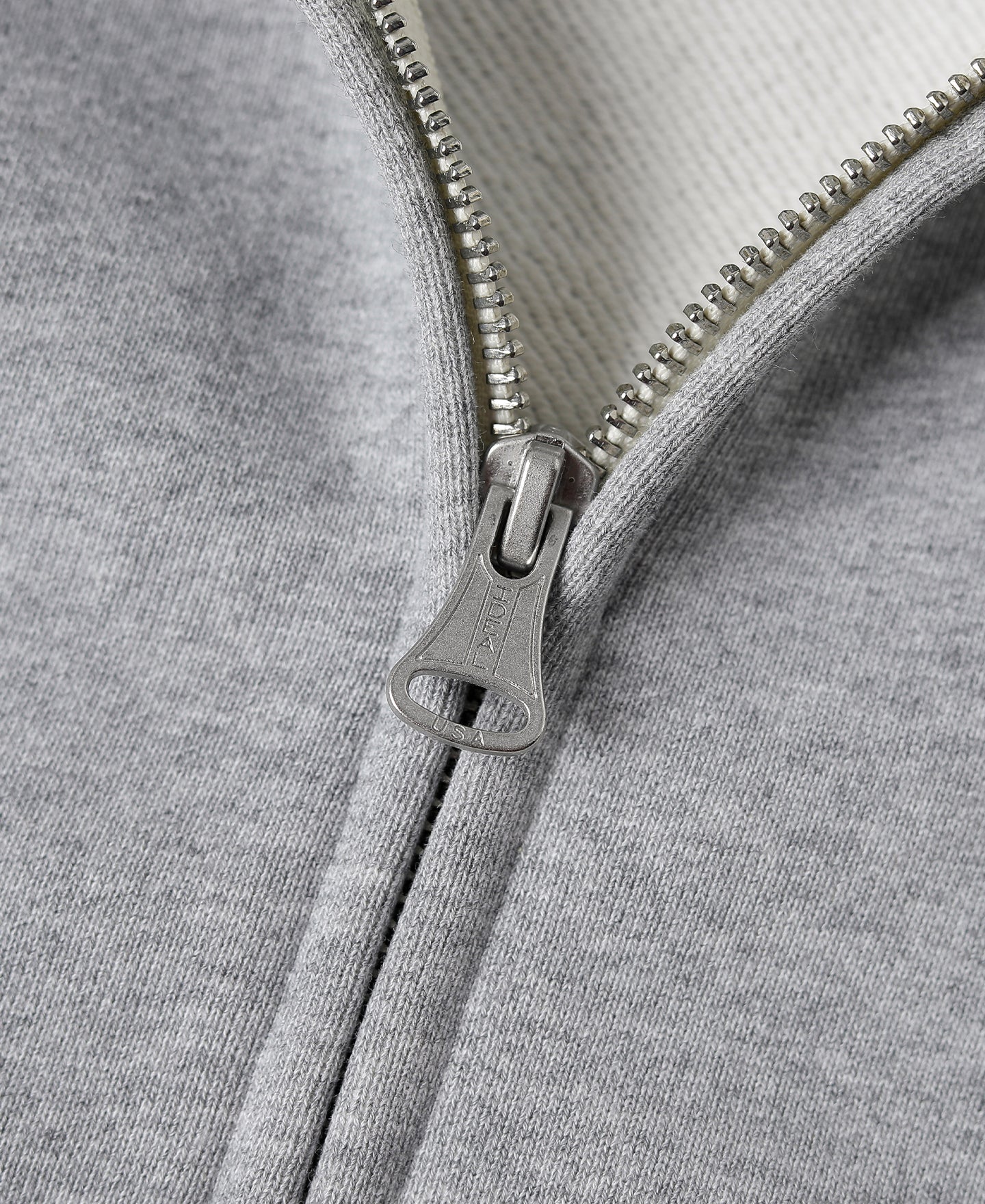 17.5 oz Terry Cloth ZipUp Hoodie Sweatshirt Gray Olderbest