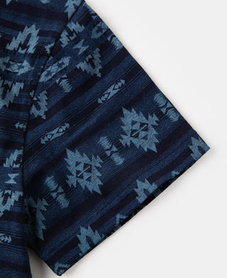 sleeve detail of Dark Indigo Navajo-Inspired Pocket T-Shirt