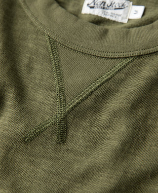 헤비웨이트 코튼 거싯 튜블러 티셔츠 - 그린 