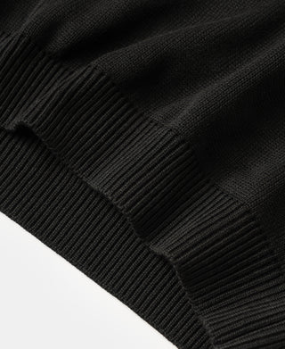 Wool-Blend Roll Neck Sweater - Black