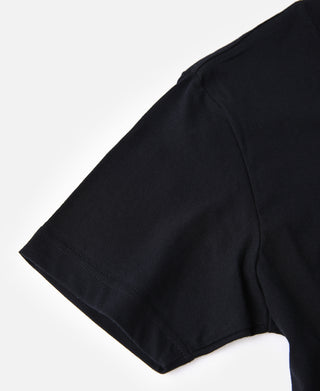 7.2 oz Cotton V-Neck Tubular T-Shirt - Black