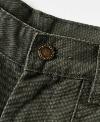 Canvas Double Knee Work Trousers - Dark Olive