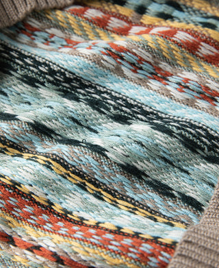 Fair Isle Wool Blend Knit Vest - Gray