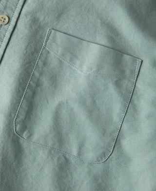 pocket detail of Green Button Down Oxford Shirt
