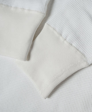 Schwere Unterwäsche aus Waffelbaumwolle – Weiß
