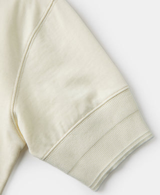 cuff detail of Vintage Short Sleeve Henley T-Shirt - Cream