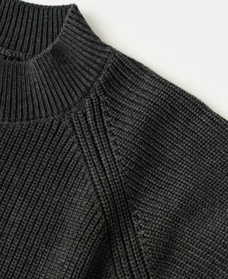 Heavyweight Wool-Blend Cardigan Sweater - Dark Gray