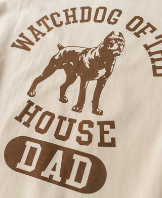 Watchdog 로고 프린트 리버스 위브 티셔츠 - 베이지