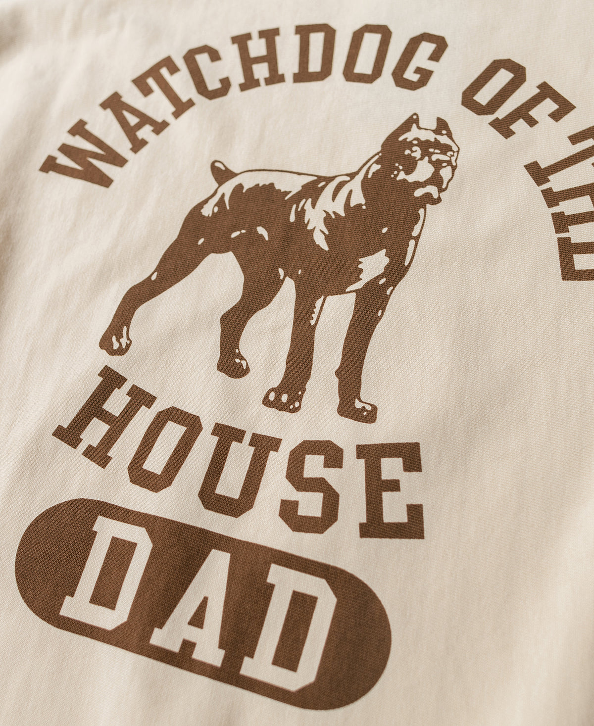Watchdog Logo-Print Reverse Weave T-Shirt - Beige