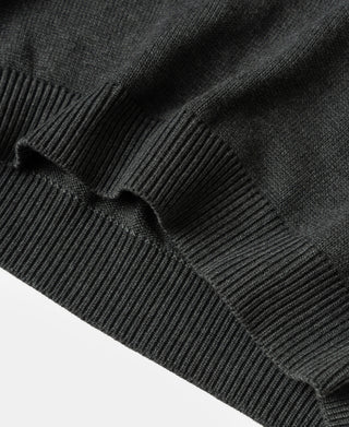 Wool-Blend Roll Neck Sweater - Dark Gray