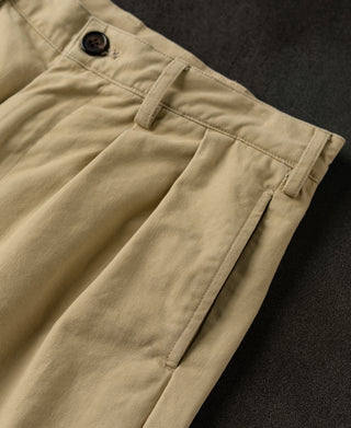 pocket detail of Classic Fit Two-pleated Chino - Khaki