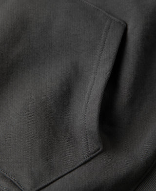 1950s Heavyweight Cotton Fleece Hoodie - Dark Gray