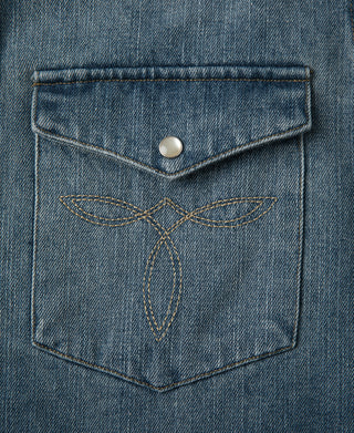 1950's 슬러브 데님 웨스턴 셔츠