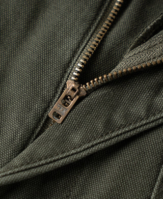 Canvas Double Knee Work Trousers - Dark Olive