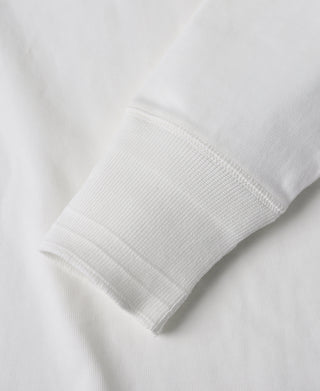 Vintage Langarm-Henley-Shirt – Weiß