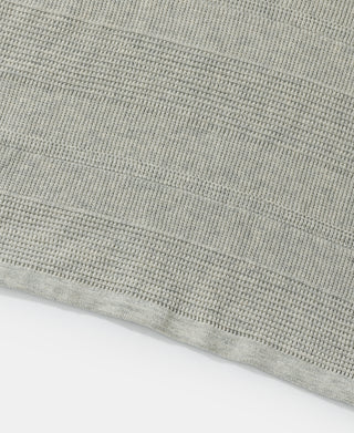 Waffle Knit Jacquard Henley Shirt - Gray